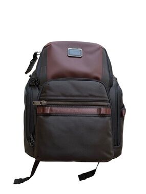 $650 NWT Tumi Alpha Bravo Search Backpack Rucksak in Black/Oxblood/Wine